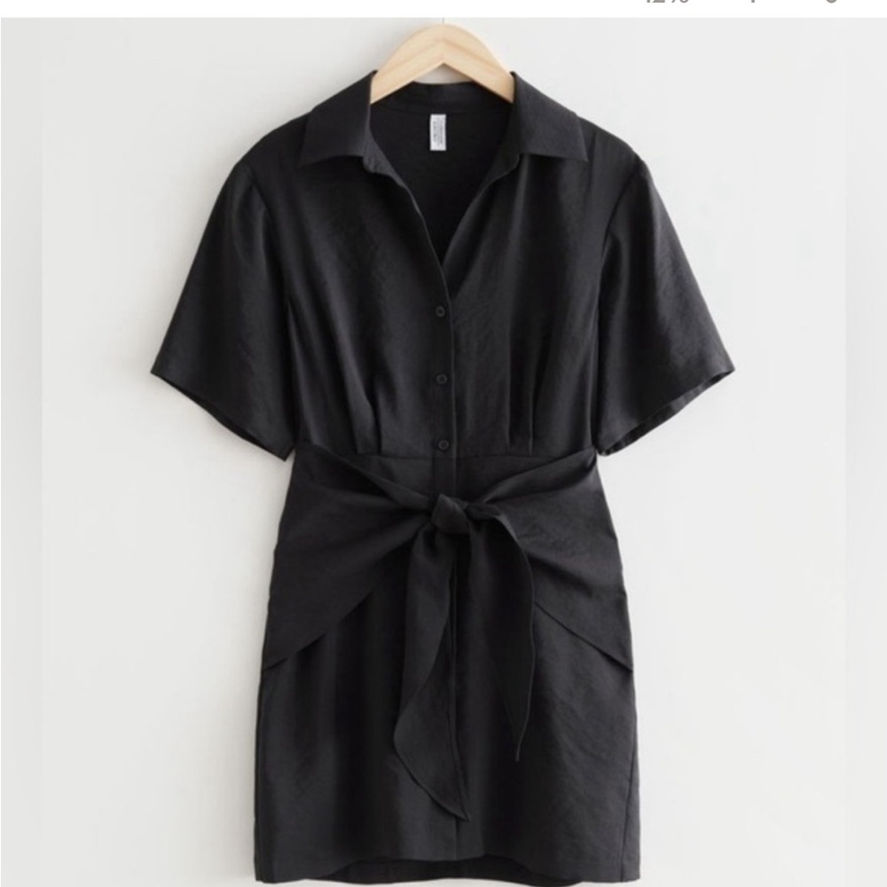& Other Stories Black mini dress